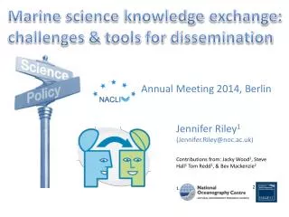 Marine science knowledge exchange: challenges &amp; tools for dissemination