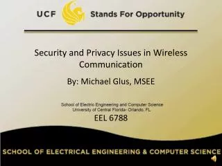 Security and Privacy Issues in Wireless Communication