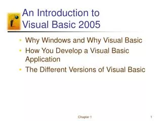 An Introduction to Visual Basic 2005