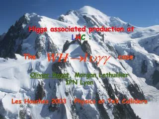 Higgs associated production at L H C :