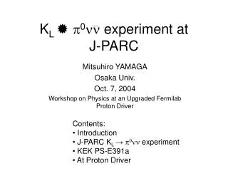 K L ? p 0 nn experiment at J-PARC