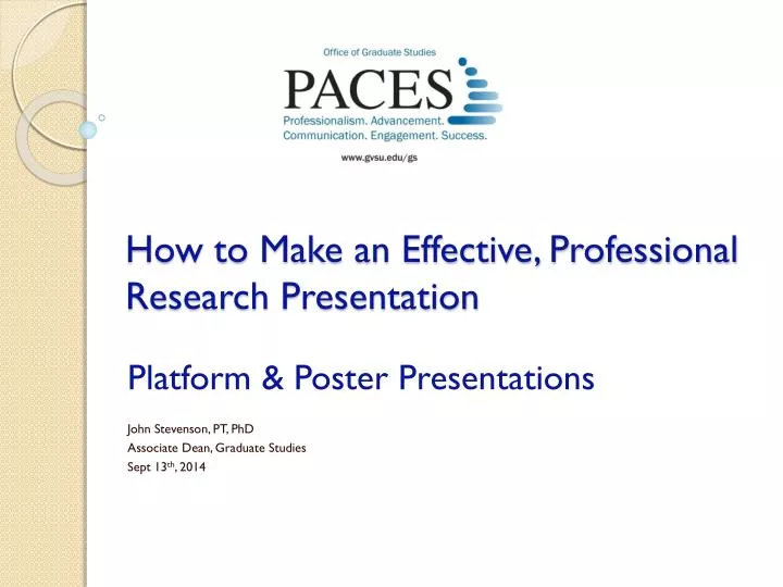 how to make an effective professional research presentation