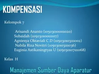 manajemen sumber daya aparatur