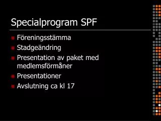 specialprogram spf