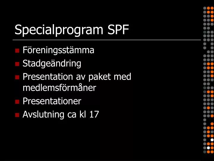 specialprogram spf