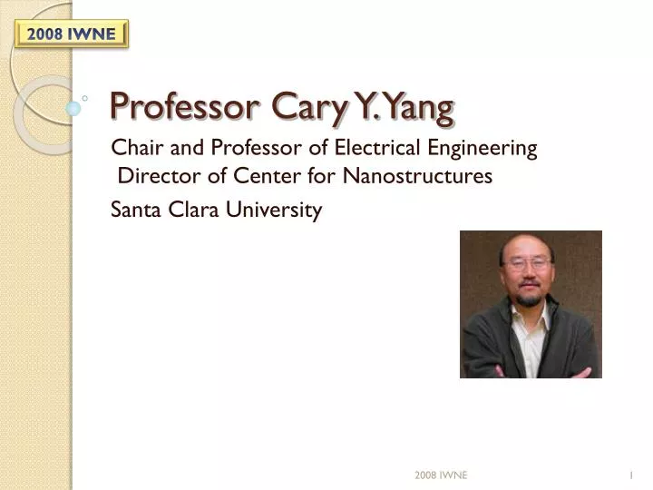 professor cary y yang