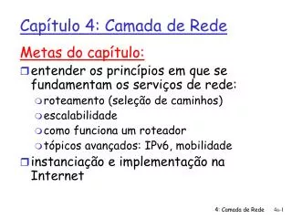 cap tulo 4 camada de rede