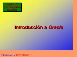 introducci n a oracle