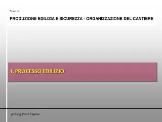 1 processo edilizio