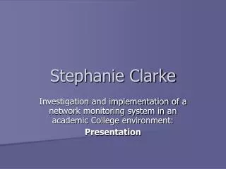Stephanie Clarke