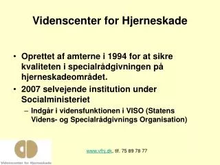 videnscenter for hjerneskade