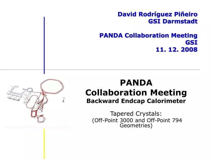 david rodr guez pi eiro gsi darmstadt panda collaboration meeting gsi 11 12 2008