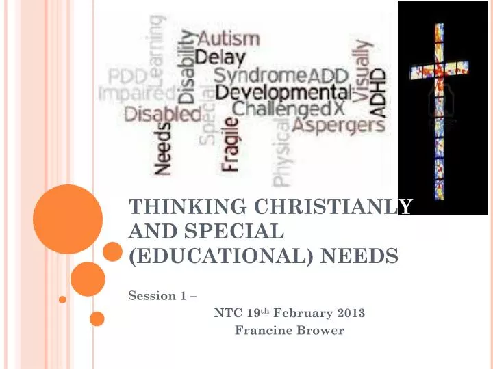 thinking christianl y and special educational needs