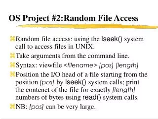 OS Project #2:Random File Access