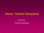 Atoms: Nuclear Interactions - slide 1