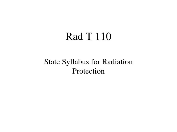 rad t 110