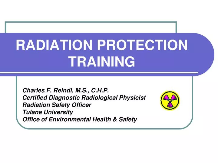 radiation protection training