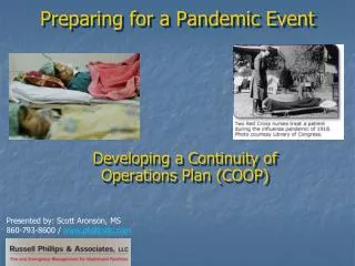 Preparing for a Pandemic Event