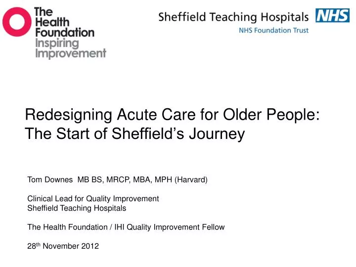 redesigning acute care for older people the start of sheffield s journey