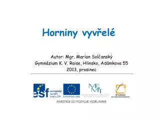horniny vyv el