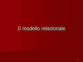 il modello relazionale