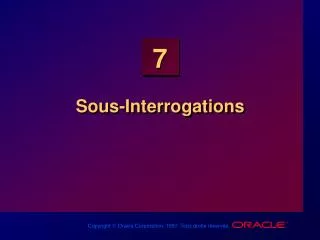 sous interrogations