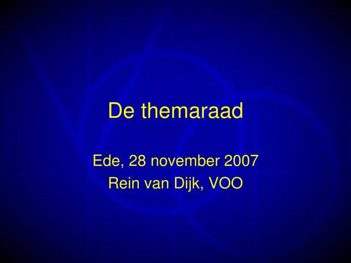 de themaraad