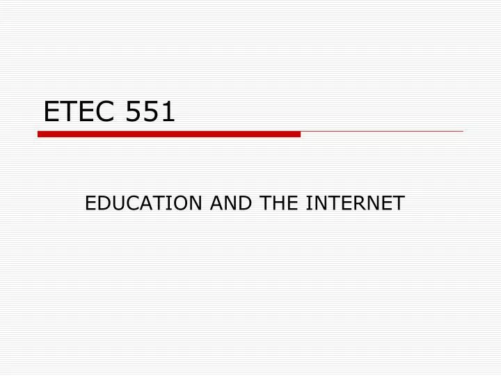etec 551