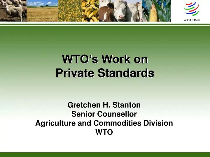 wto s work on private standards
