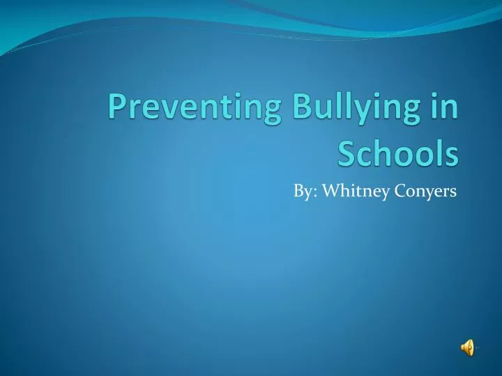 preventing bullying in schools