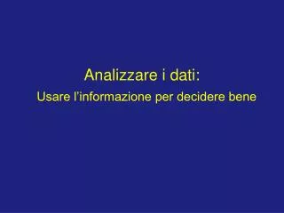 analizzare i dati