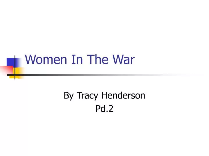 women in the war