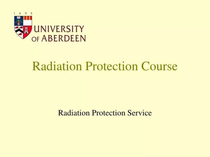 radiation protection course