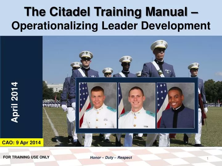 the citadel training manual operationalizing leader development