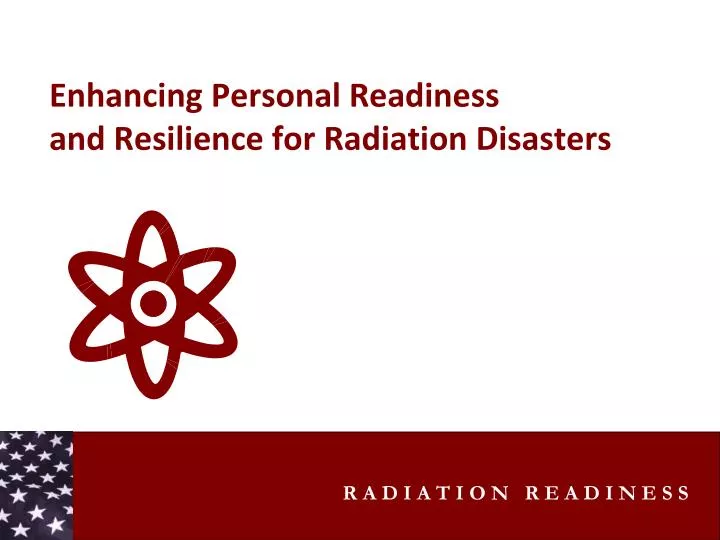 enhancing personal readiness and resilience for radiation disasters