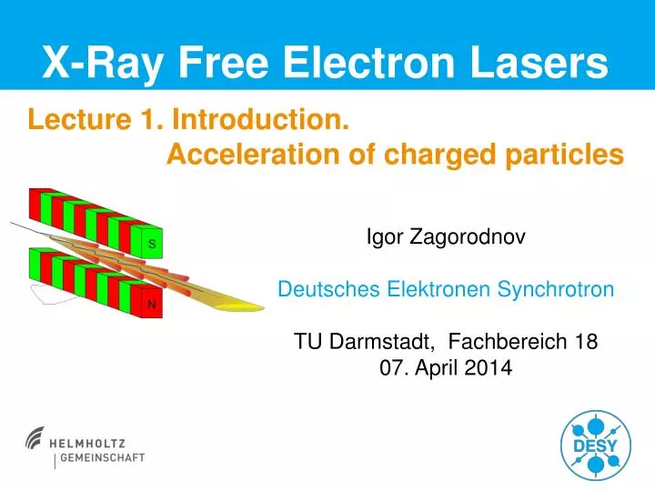 x ray free electron lasers