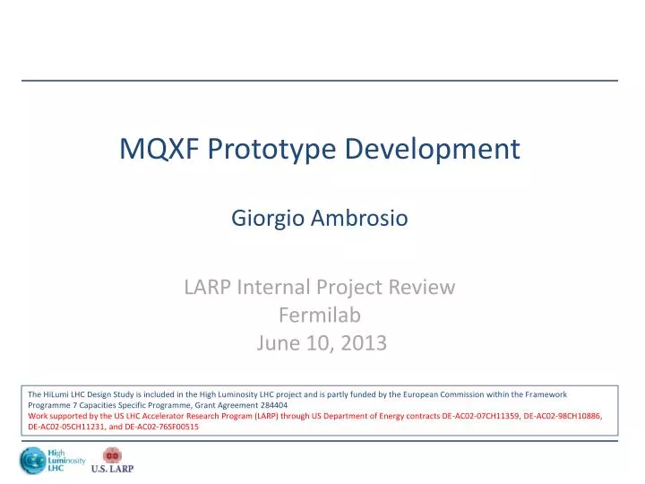 mqxf prototype development
