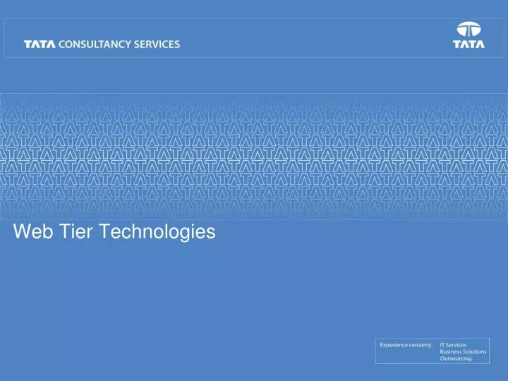 web tier technologies