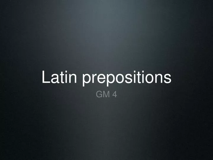 latin prepositions
