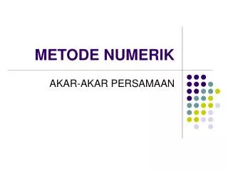 metode numerik