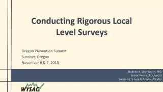 Oregon Prevention Summit Sunriver, Oregon November 6 &amp; 7, 2013