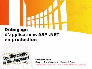 d bogage d applications asp net en production