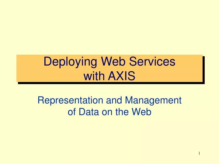 deploying web services with axis