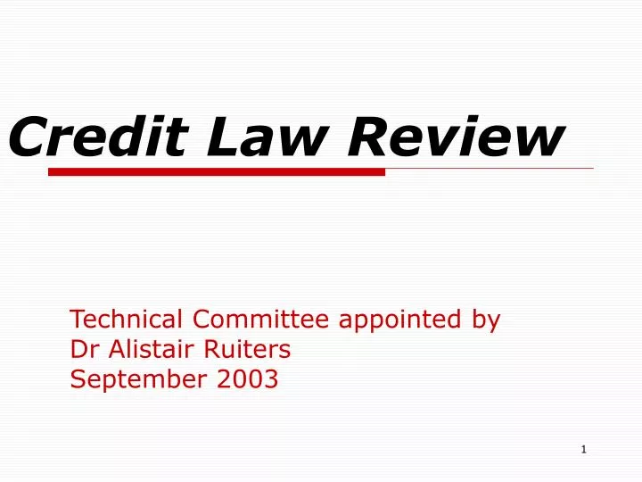 credit law review