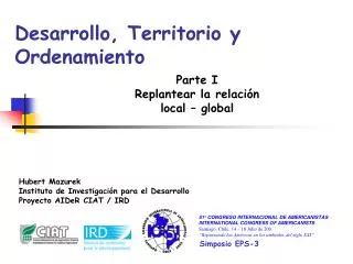 desarrollo territorio y ordenamiento
