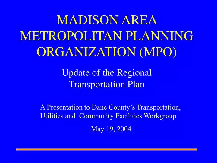 madison area metropolitan planning organization mpo