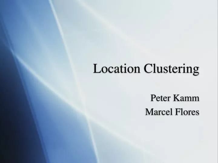 location clustering