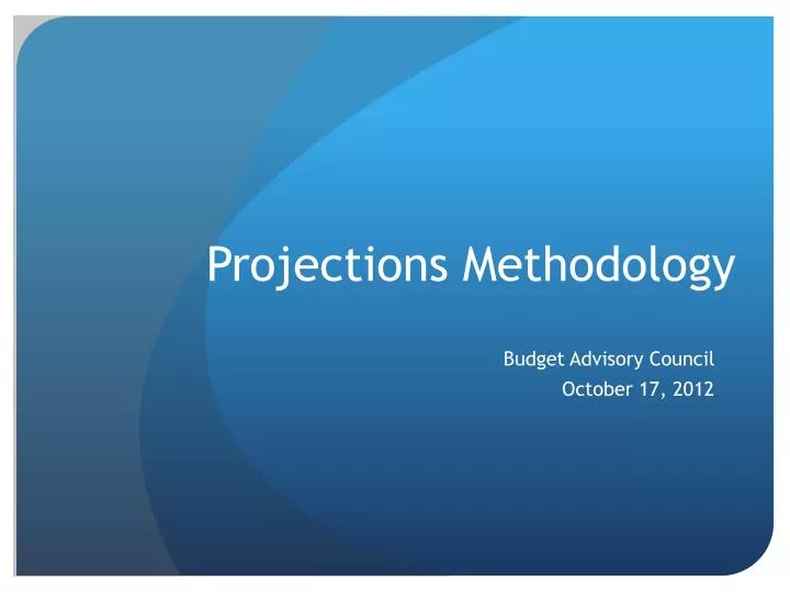 projections methodology
