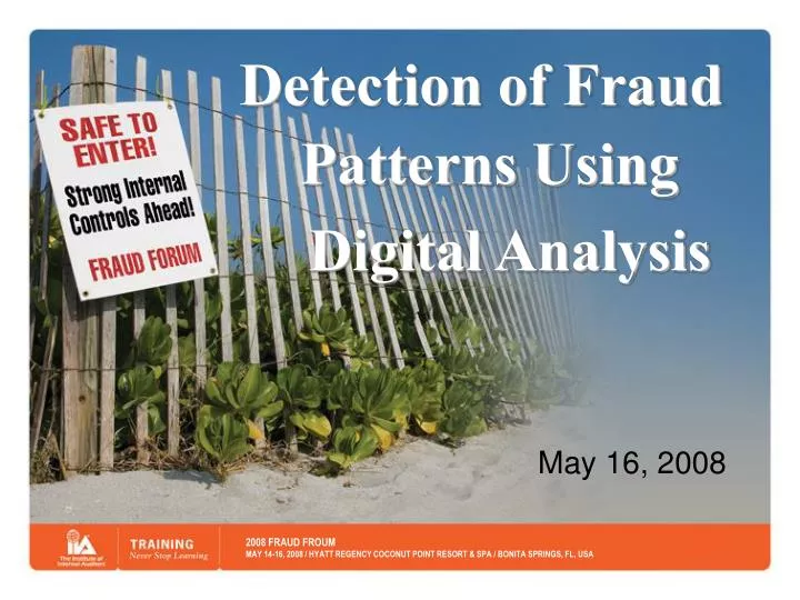 detection of fraud
