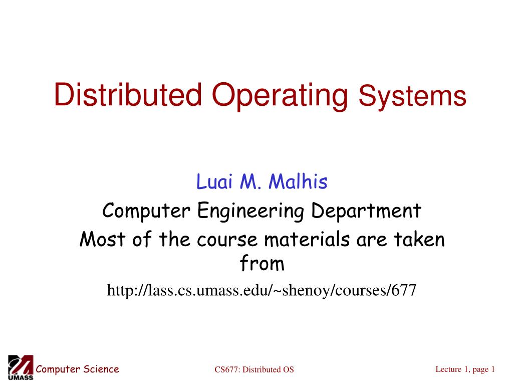 PPT - Distributed Operating Systems PowerPoint Presentation, free ...